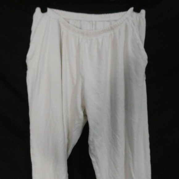 PJ MAMMA | large | Ivory Elastic Waist Tapered Sweatpants With Pockets - Picture 6 of 16